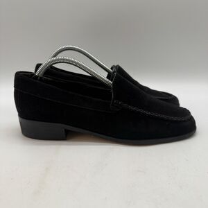 Paul Green 5 Munchen Loafers Women's 7.5 Black Suede Slip On Leather Sole Shoes